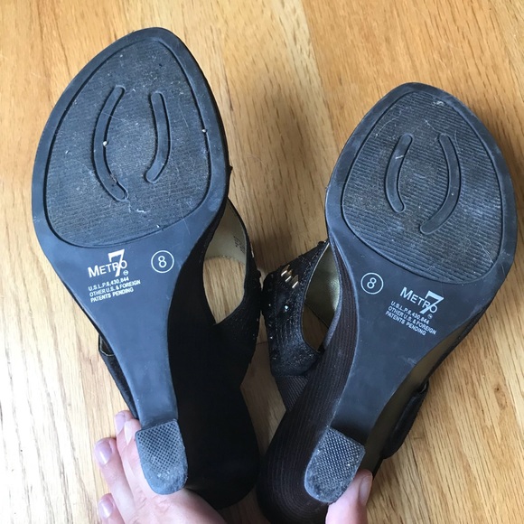 Metro 7 Jeweled brown wedges - Picture 8 of 8